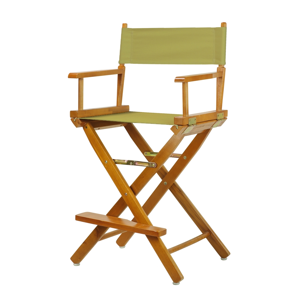24" Director's Chair Honey Oak Frame-Navy Blue Canvas. Picture 8