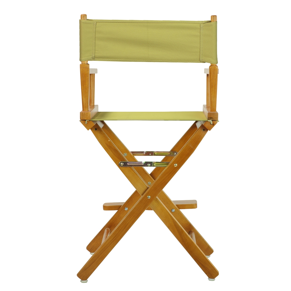 24" Director's Chair Honey Oak Frame-Navy Blue Canvas. Picture 10