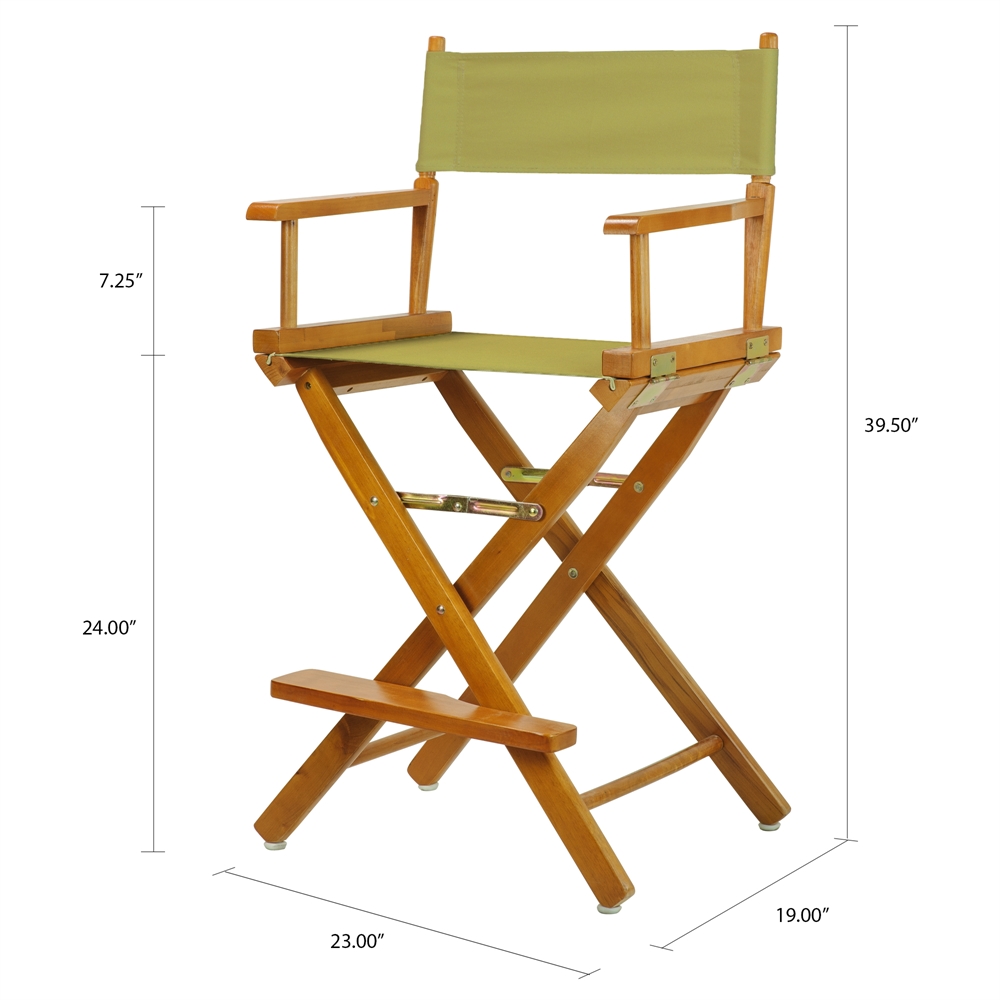 24" Director's Chair Honey Oak Frame-Olive Canvas. Picture 5
