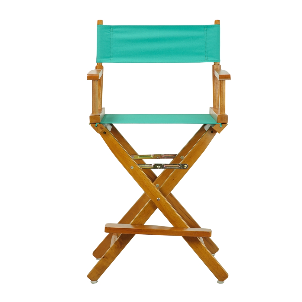 24" Director's Chair Honey Oak Frame-Teal Canvas. The main picture.