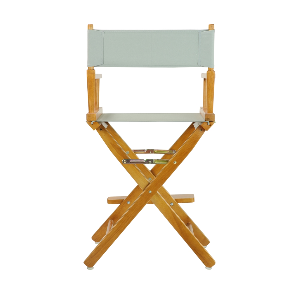 24" Director's Chair Honey Oak Frame-Gray Canvas. Picture 4