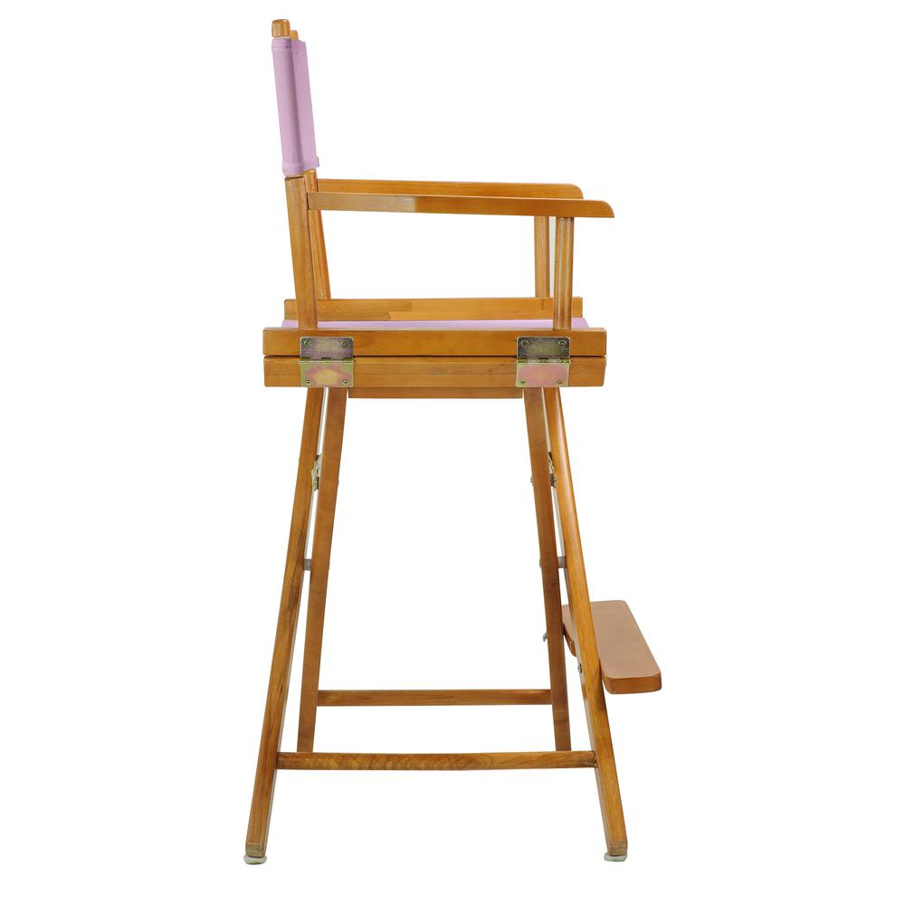 24" Director's Chair Honey Oak Frame-Pink Canvas. Picture 3