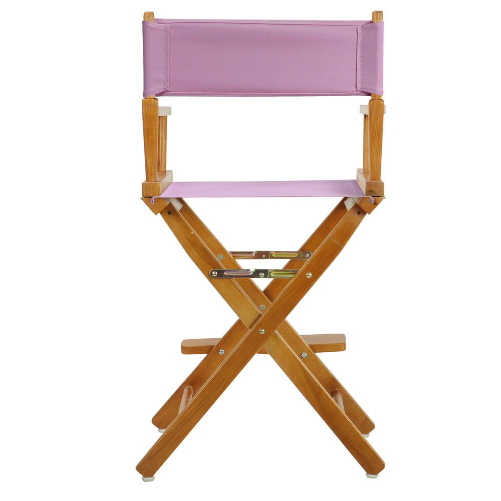 24" Director's Chair Honey Oak Frame-Pink Canvas. Picture 4