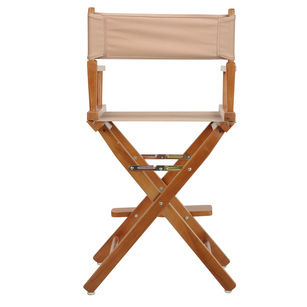 24" Director's Chair Honey Oak Frame-Tan Canvas. Picture 4