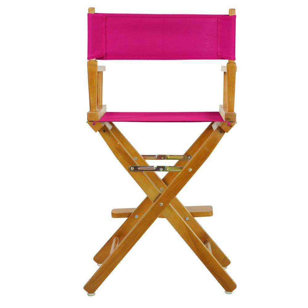 24" Director's Chair Honey Oak Frame-Magenta Canvas. Picture 4