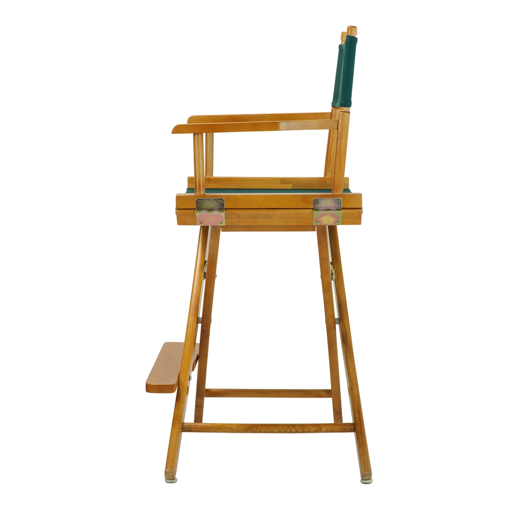 24" Director's Chair Honey Oak Frame-Hunter Green Canvas. Picture 3