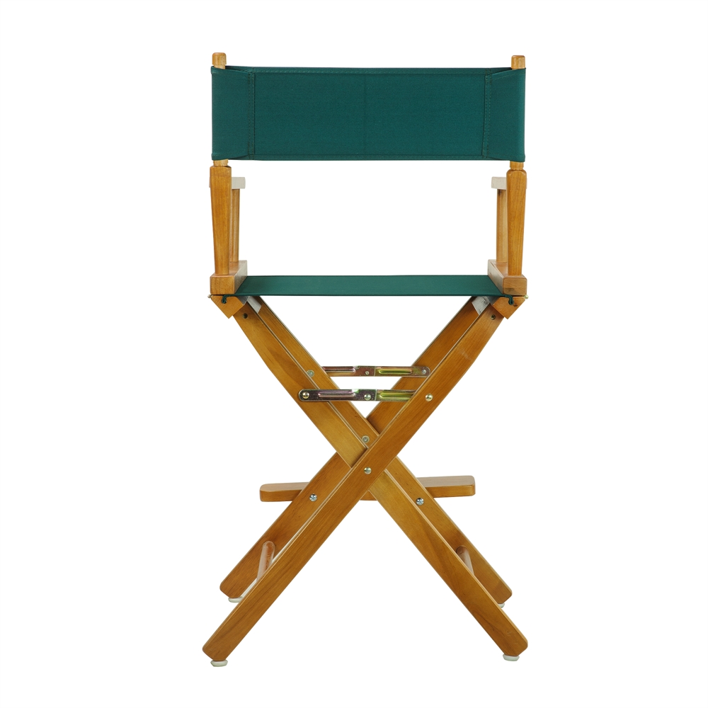 24" Director's Chair Honey Oak Frame-Hunter Green Canvas. Picture 4