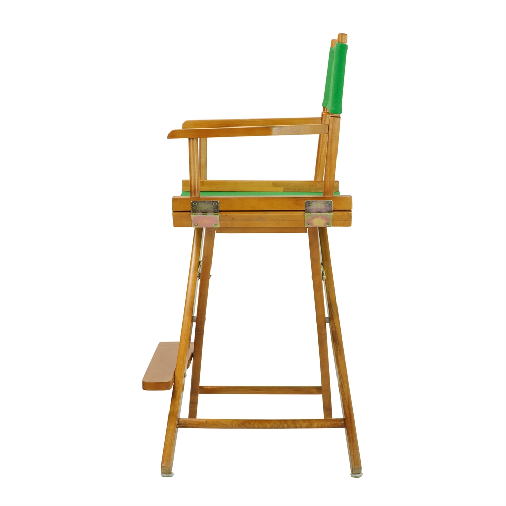 24" Director's Chair Honey Oak Frame-Green Canvas. Picture 3