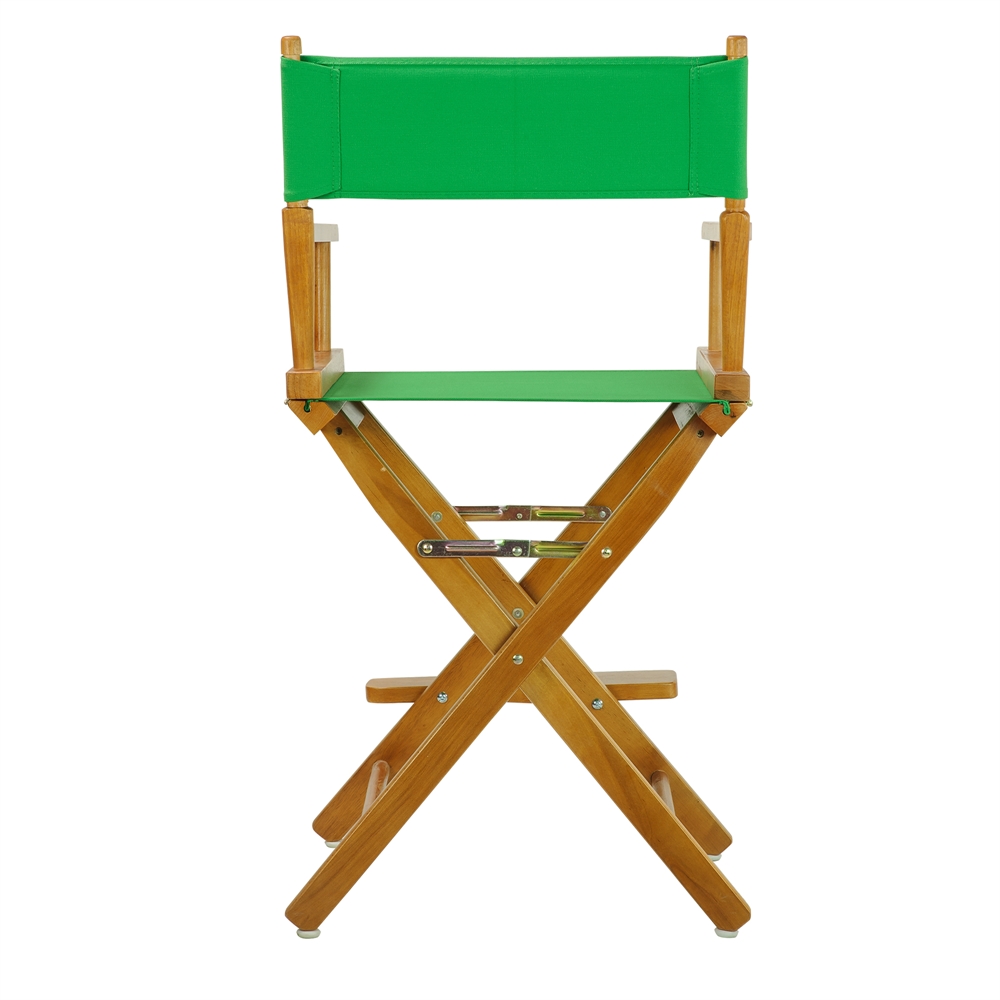 24" Director's Chair Honey Oak Frame-Green Canvas. Picture 4
