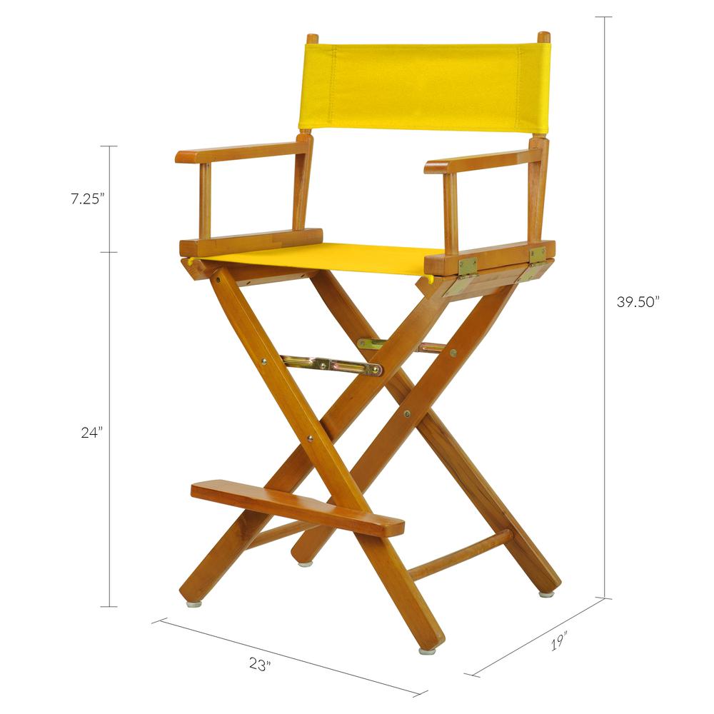 24" Director's Chair Honey Oak Frame-Gold Canvas. Picture 6