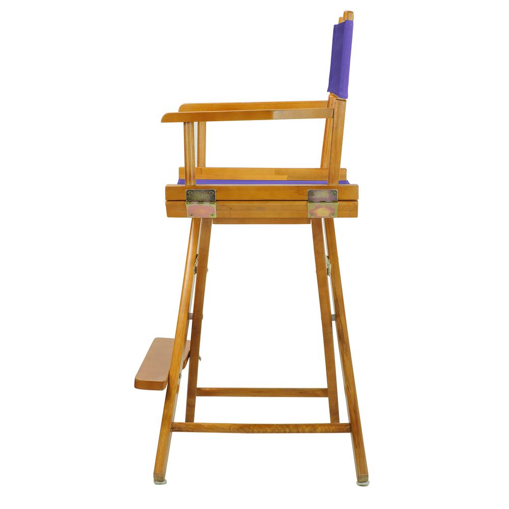 24" Director's Chair Honey Oak Frame-Purple Canvas. Picture 2