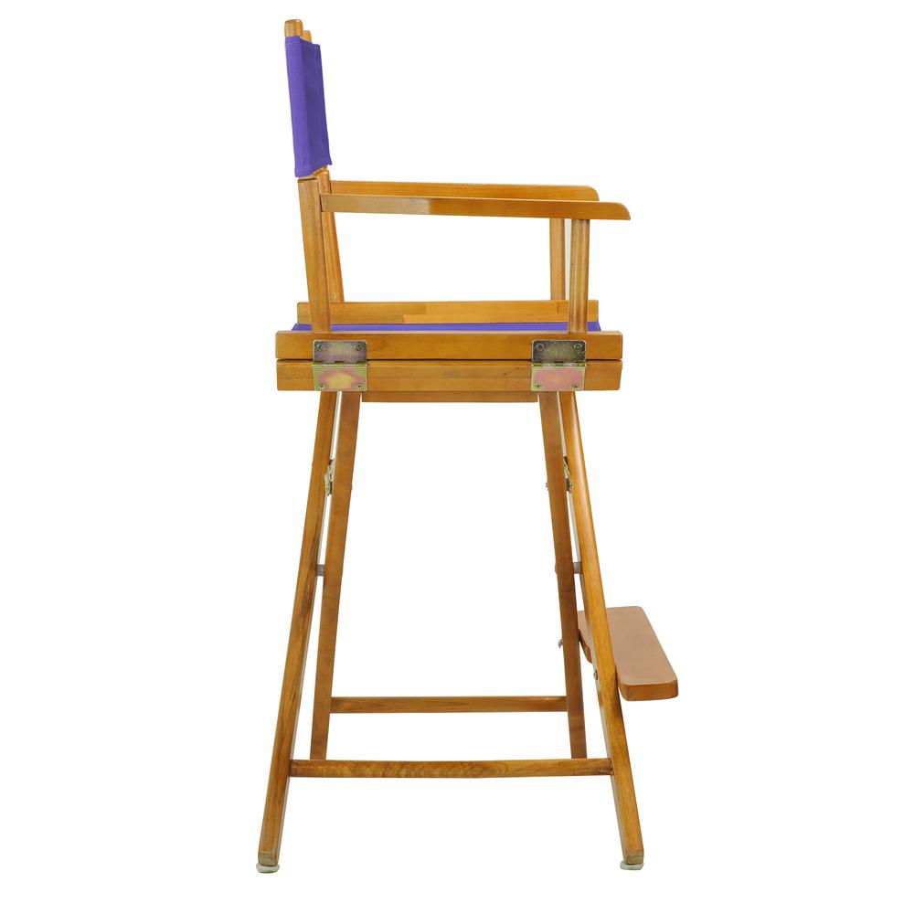 24" Director's Chair Honey Oak Frame-Purple Canvas. Picture 3
