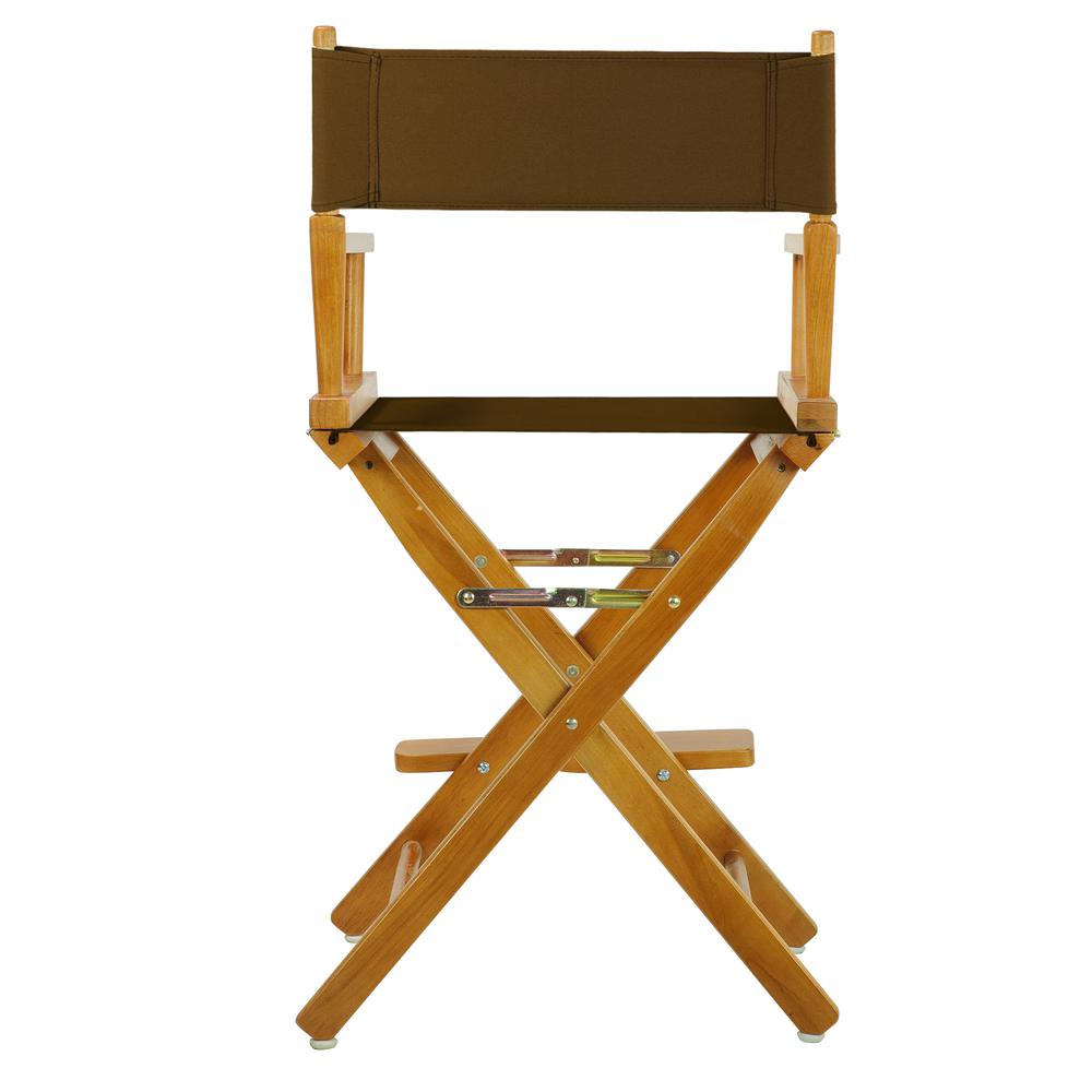 24" Director's Chair Honey Oak Frame-Brown Canvas. Picture 4
