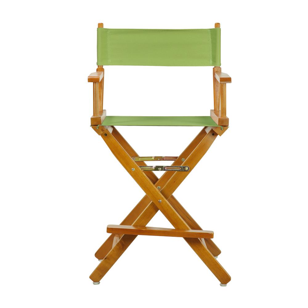 24" Director's Chair Honey Oak Frame-Lime Green Canvas. Picture 1
