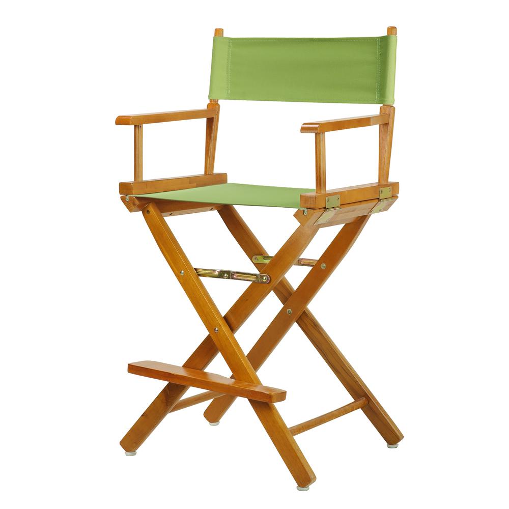 24" Director's Chair Honey Oak Frame-Lime Green Canvas. Picture 5