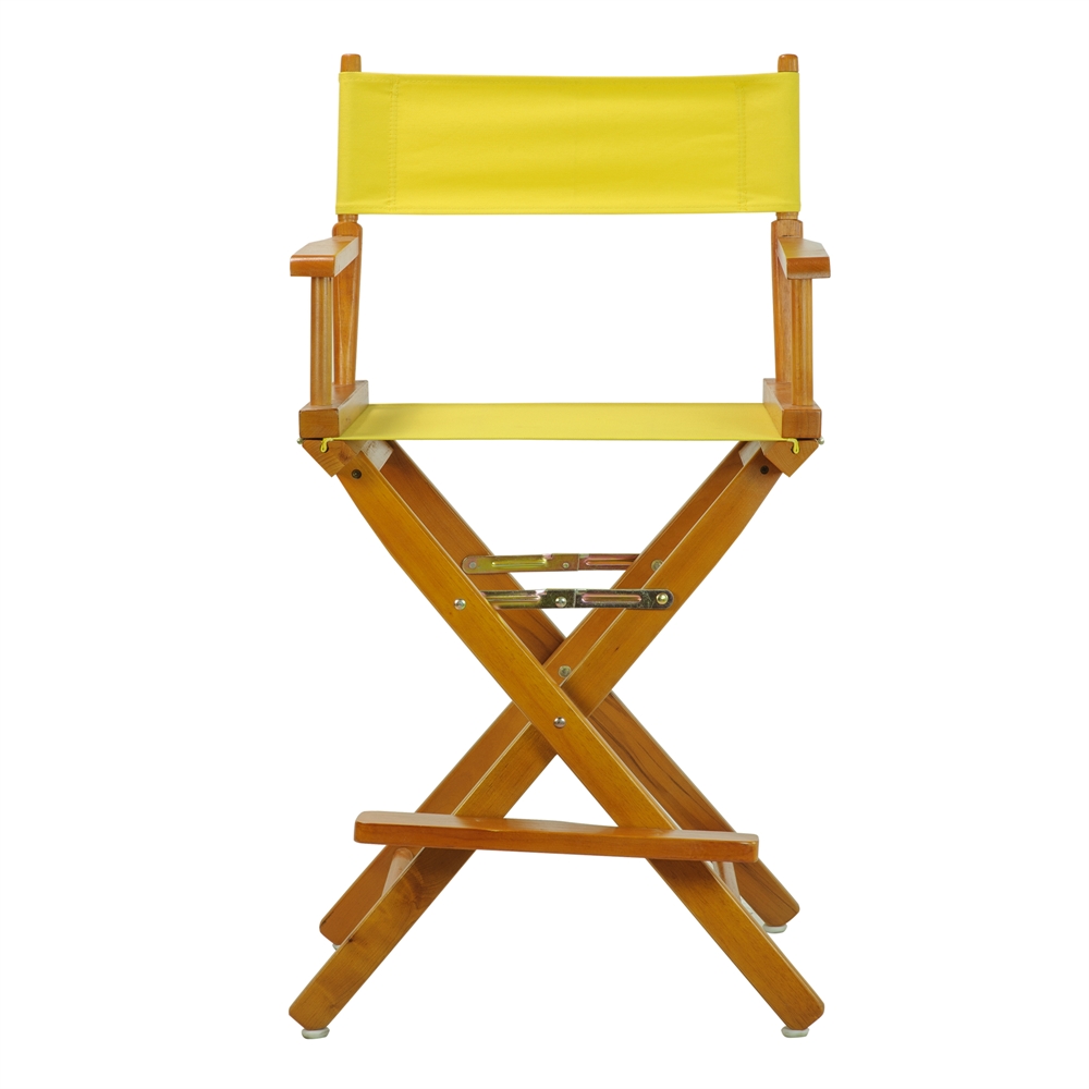 24" Director's Chair Honey Oak Frame-Royal Blue Canvas. Picture 1
