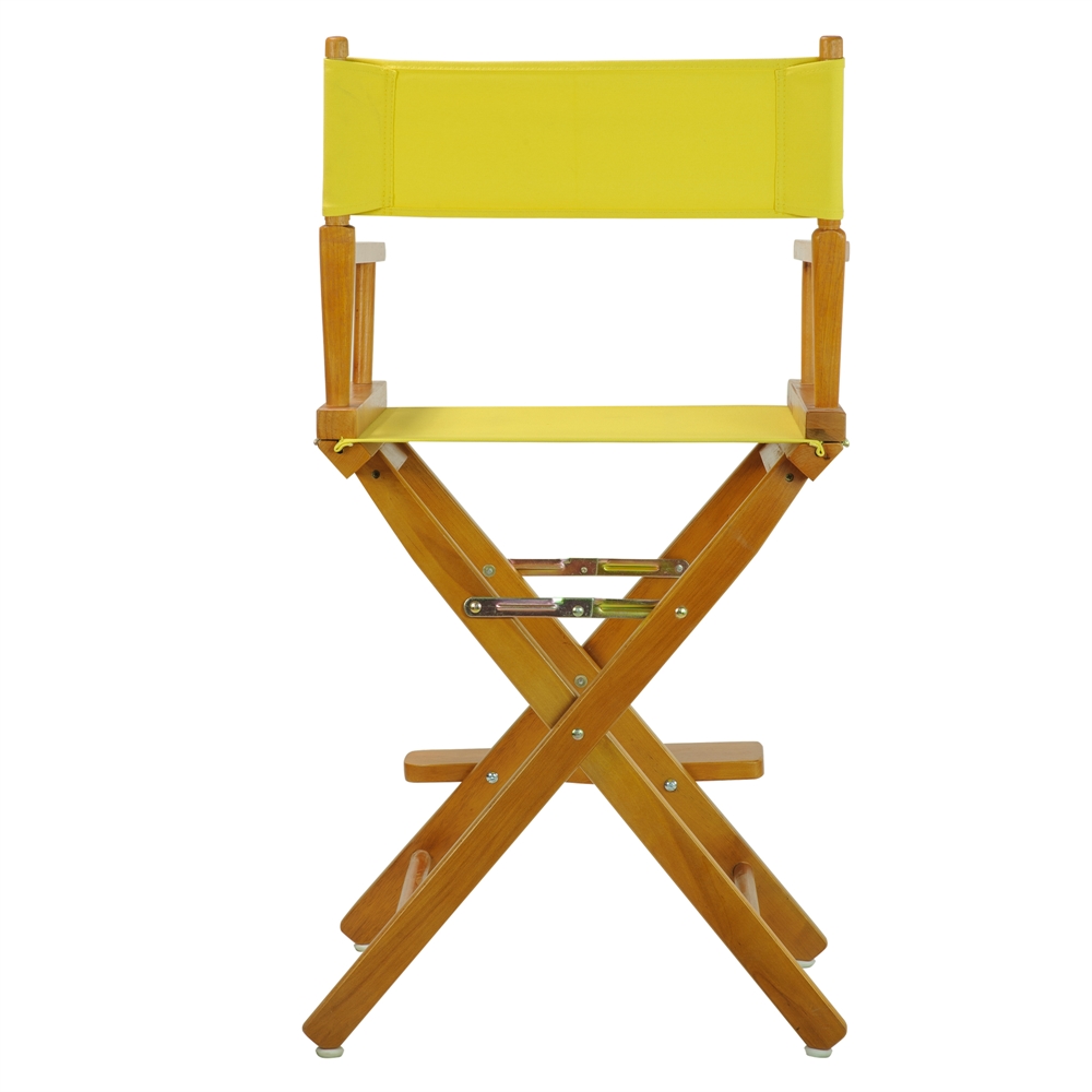 24" Director's Chair Honey Oak Frame-Royal Blue Canvas. Picture 4