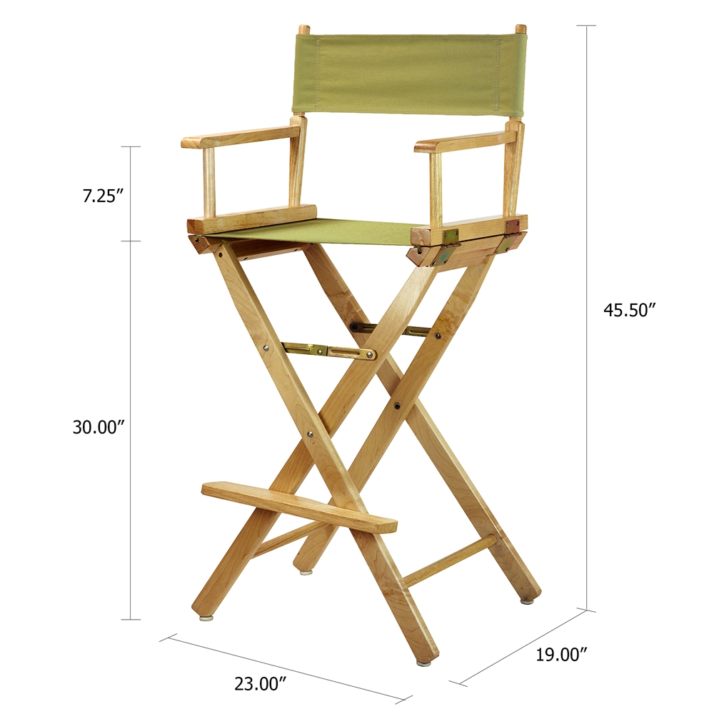 30" Director's Chair Natural Frame-Navy Blue Canvas. Picture 11