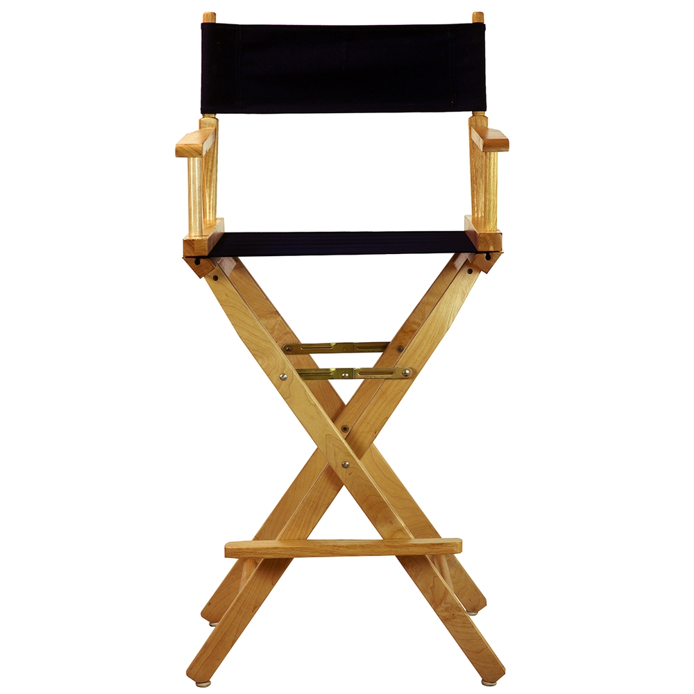 30" Director's Chair Natural Frame-Navy Blue Canvas. The main picture.