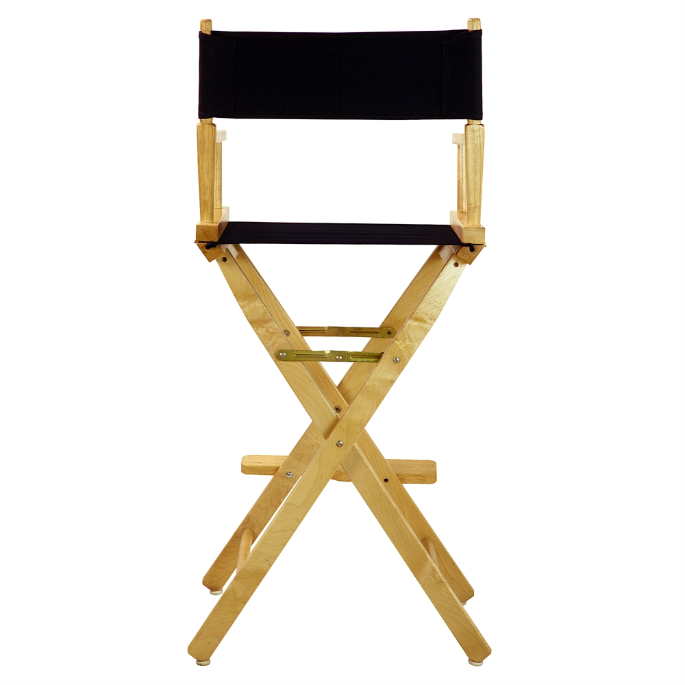 30" Director's Chair Natural Frame-Navy Blue Canvas. Picture 3