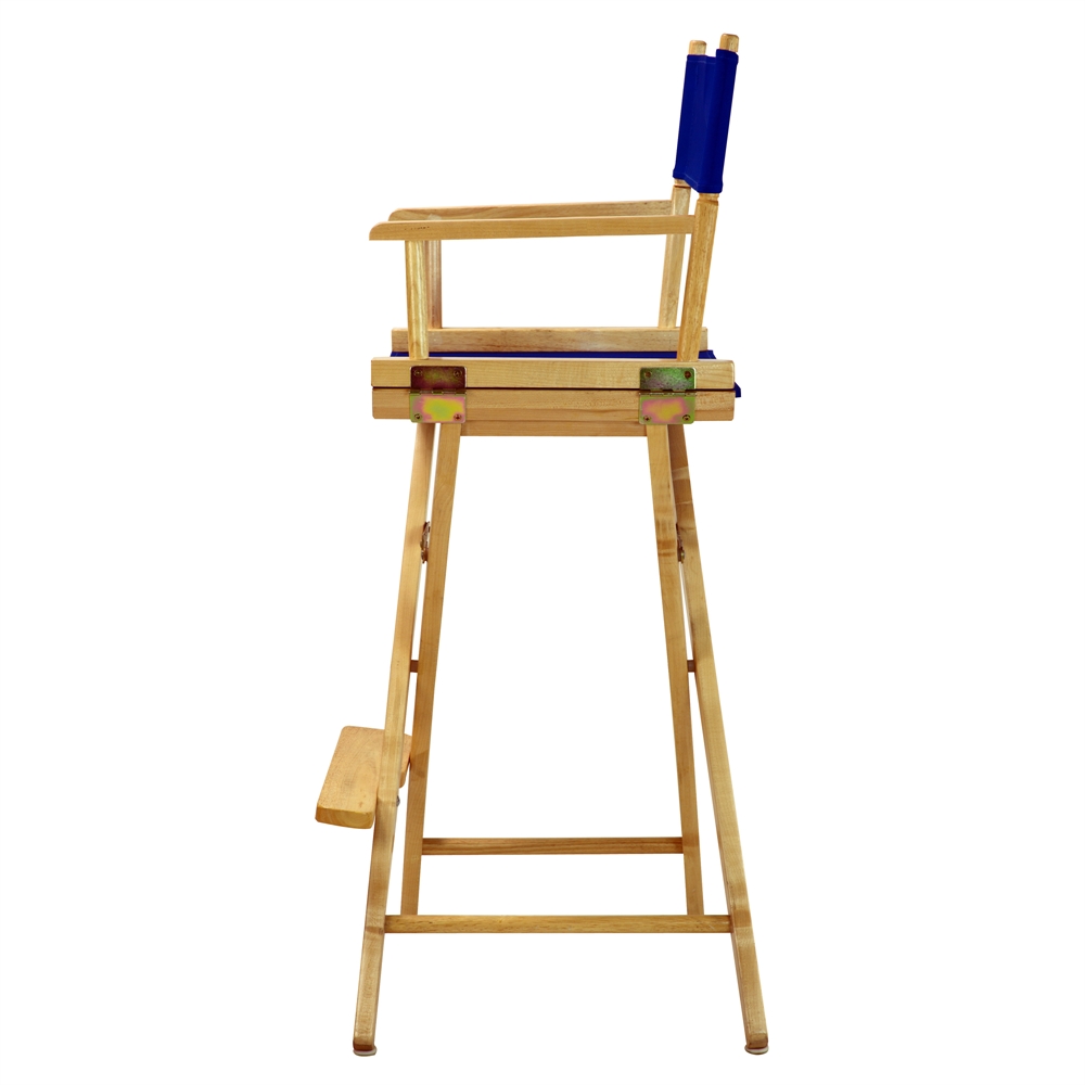 30" Director's Chair Natural Frame-Royal Blue Canvas. Picture 2
