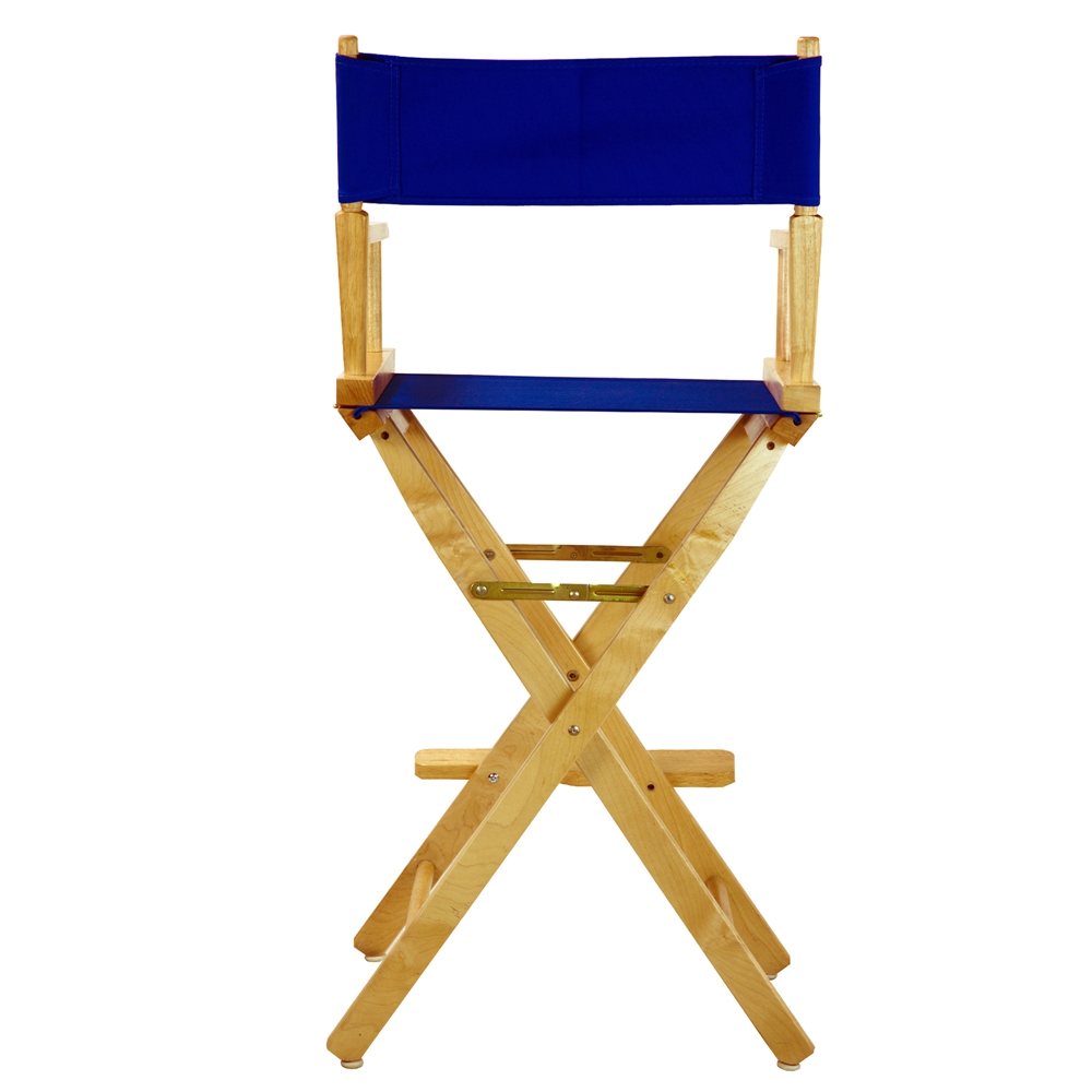 30" Director's Chair Natural Frame-Royal Blue Canvas. Picture 3