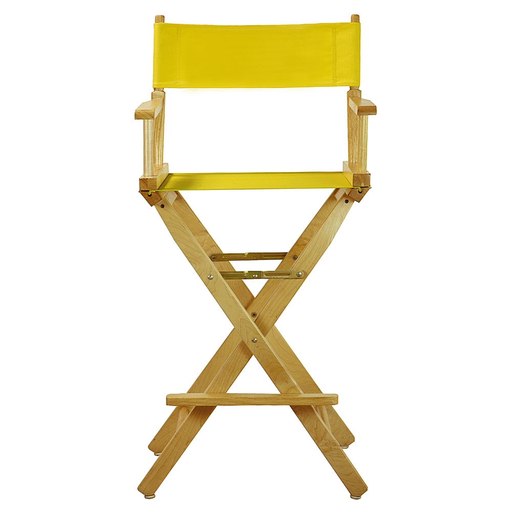 30" Director's Chair Natural Frame-Yellow Canvas. Picture 1