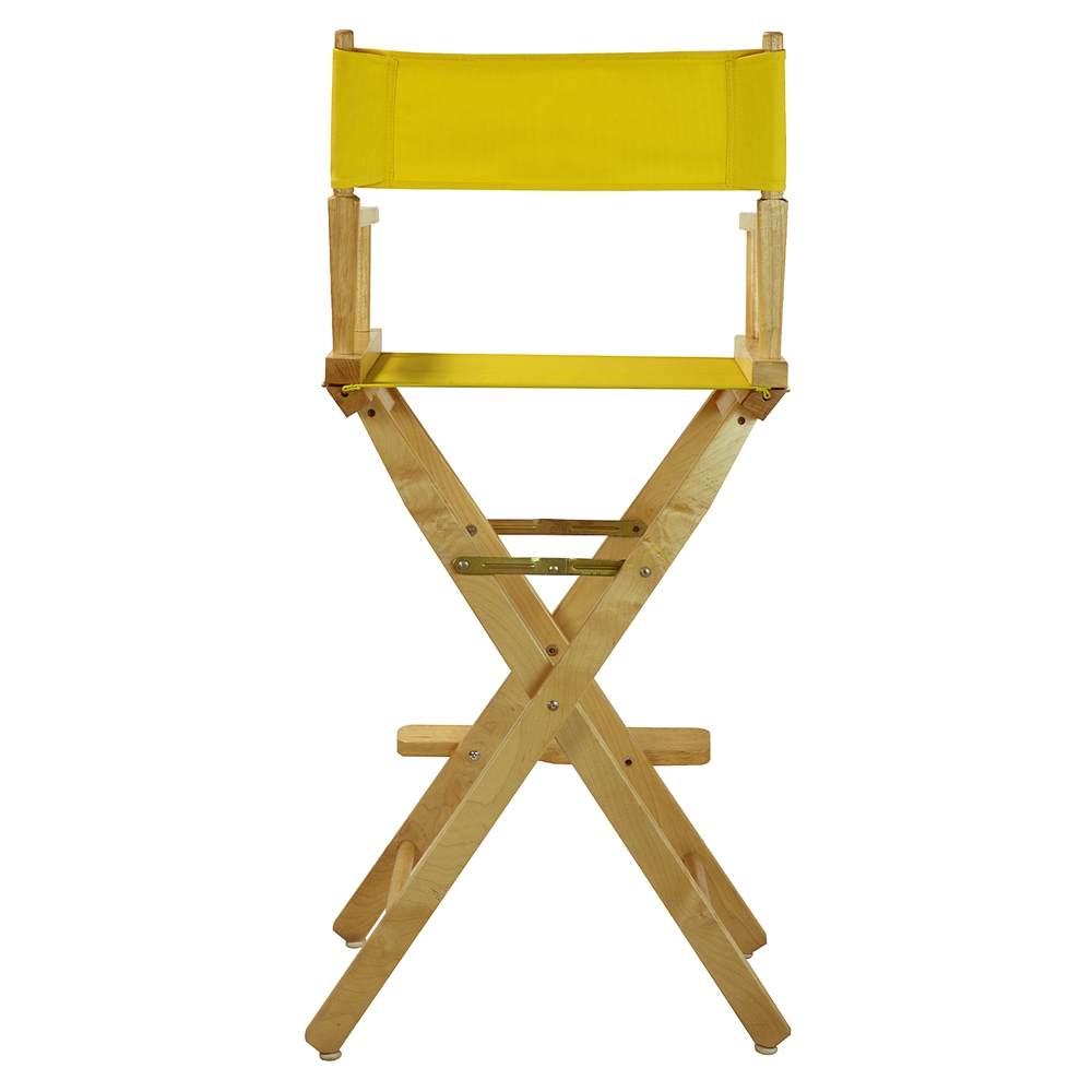 30" Director's Chair Natural Frame-Yellow Canvas. Picture 3