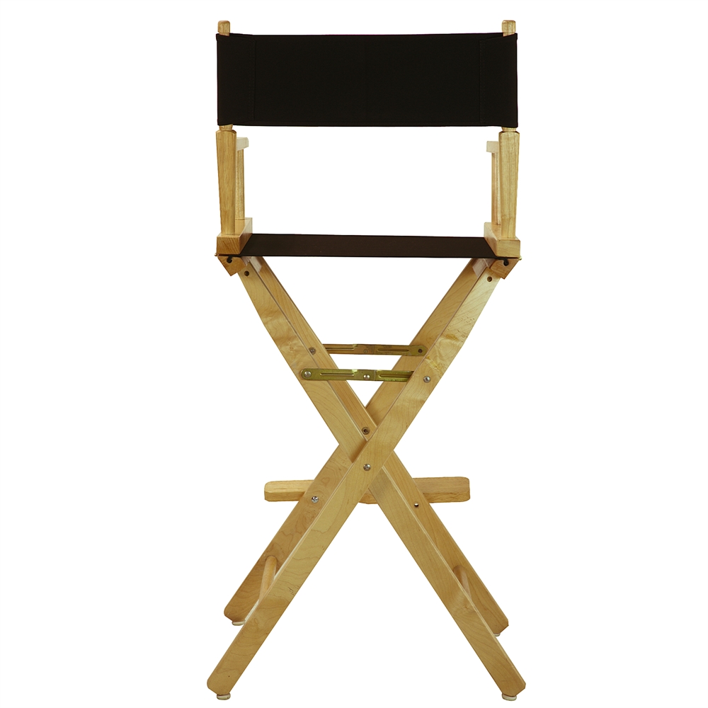 30" Director's Chair Natural Frame-Black Canvas. Picture 3