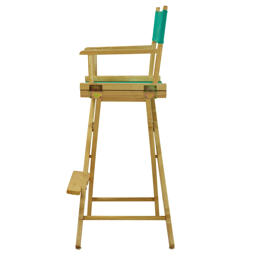 30" Director's Chair Natural Frame-Teal Canvas. Picture 2