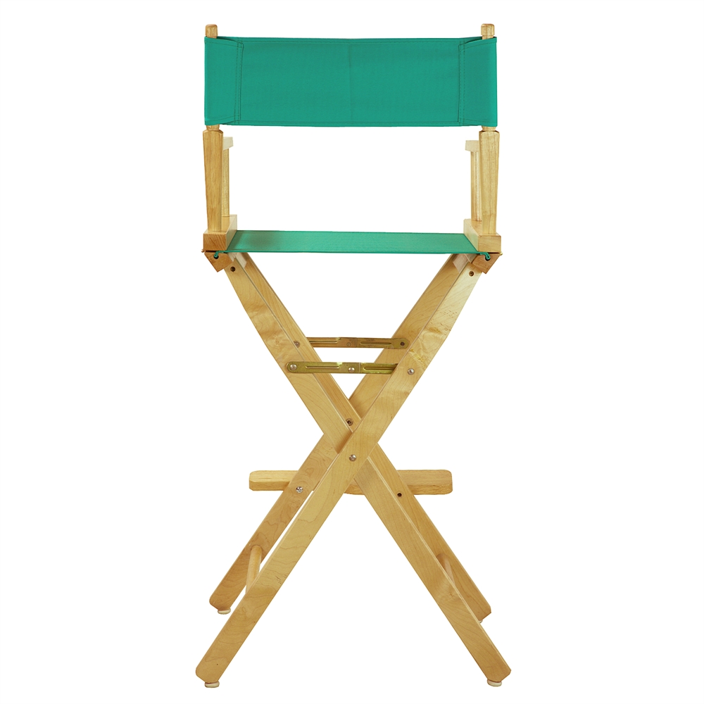 30" Director's Chair Natural Frame-Teal Canvas. Picture 3