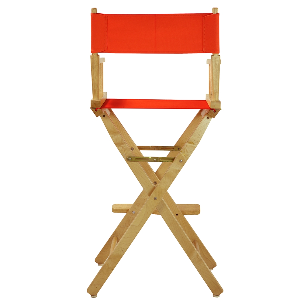 30" Director's Chair Natural Frame-Orange Canvas. Picture 3