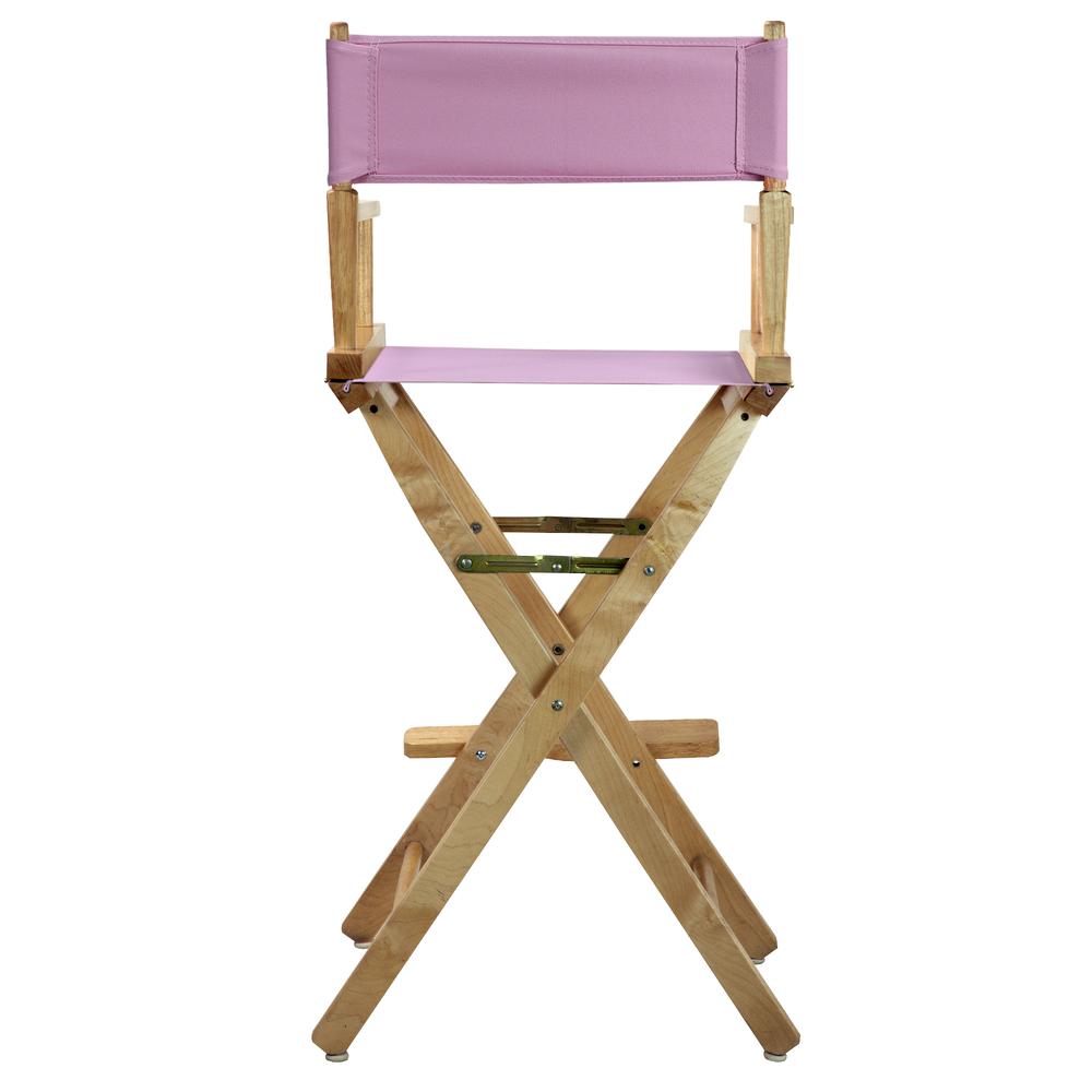 30" Director's Chair Natural Frame-Pink Canvas. Picture 4