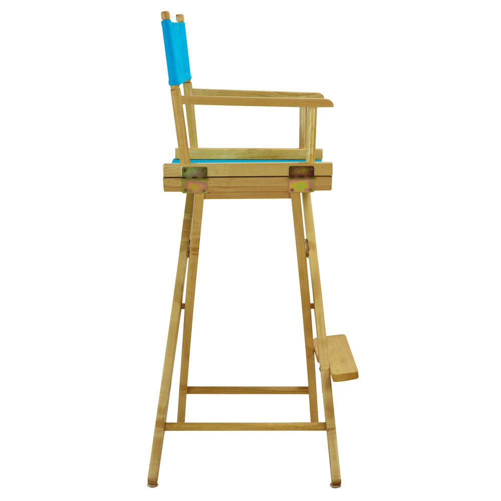 30" Director's Chair Natural Frame-Turquoise Canvas. Picture 3