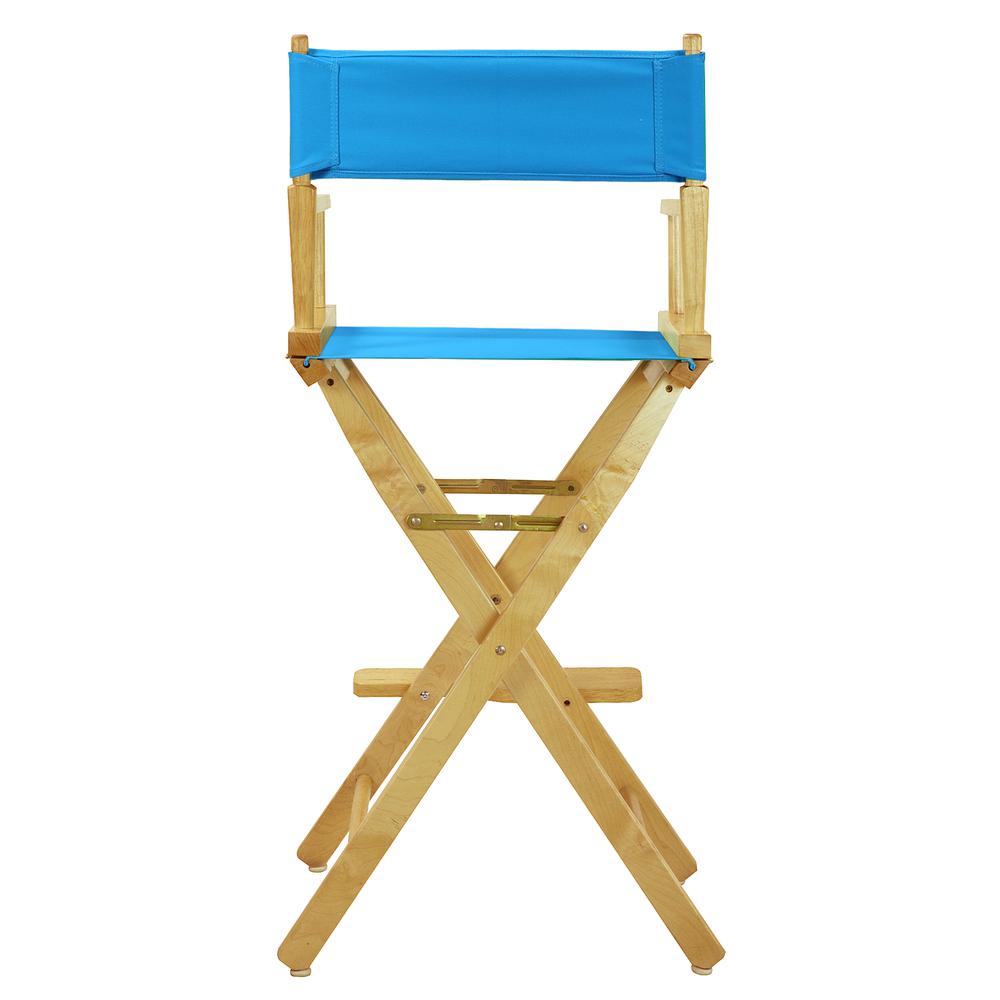 30" Director's Chair Natural Frame-Turquoise Canvas. Picture 4