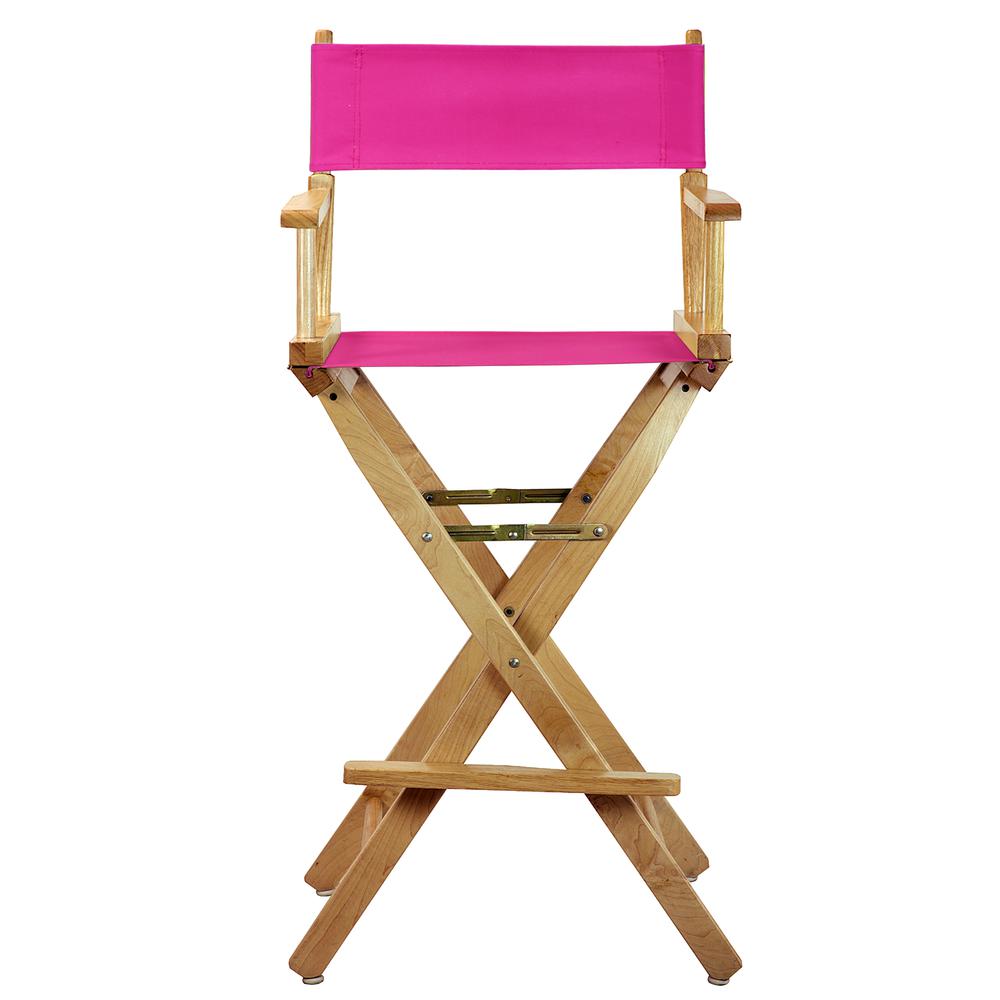 30" Director's Chair Natural Frame-Magenta Canvas. Picture 1