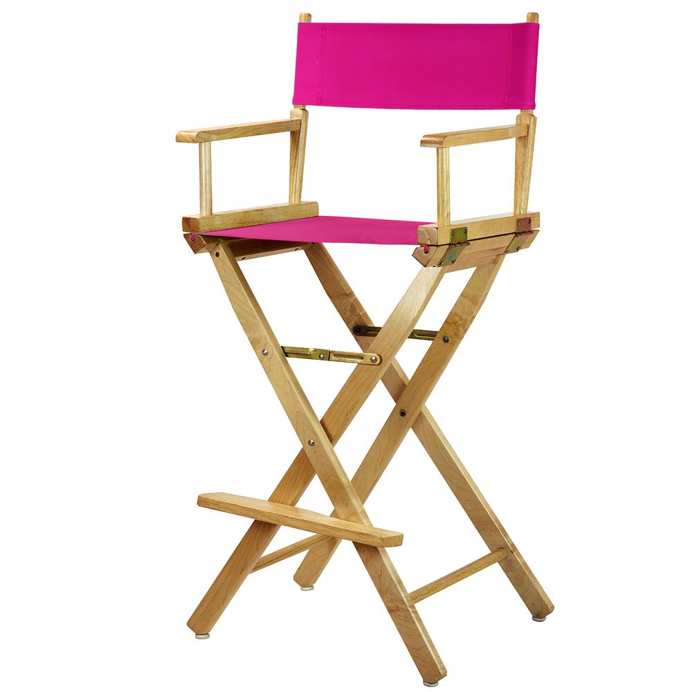 30" Director's Chair Natural Frame-Magenta Canvas. Picture 5