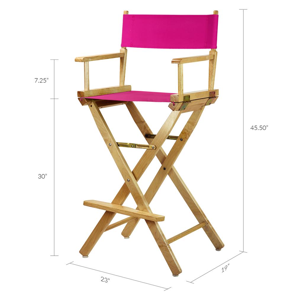 30" Director's Chair Natural Frame-Magenta Canvas. Picture 6