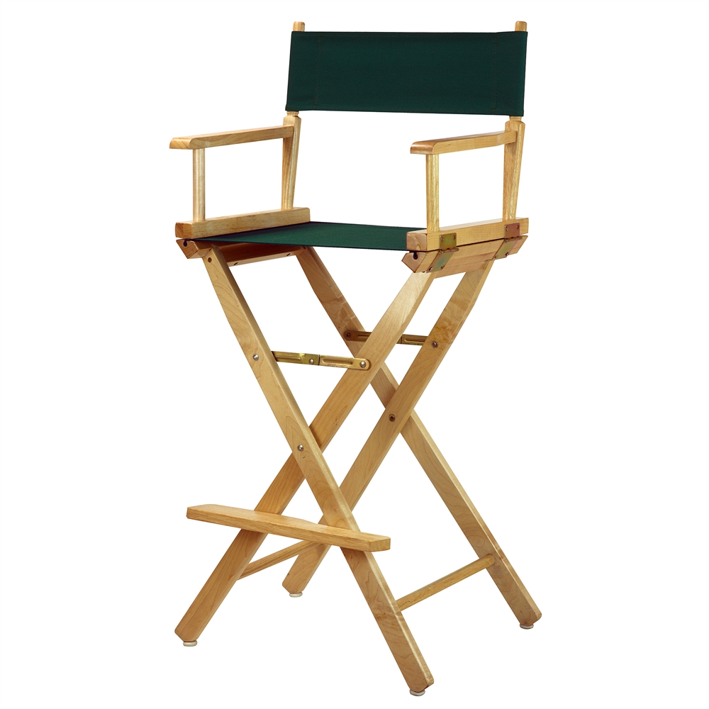 30" Director's Chair Natural Frame-Hunter Green Canvas. Picture 4
