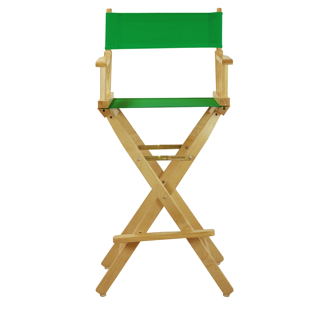 30" Director's Chair Natural Frame-Green Canvas. Picture 1