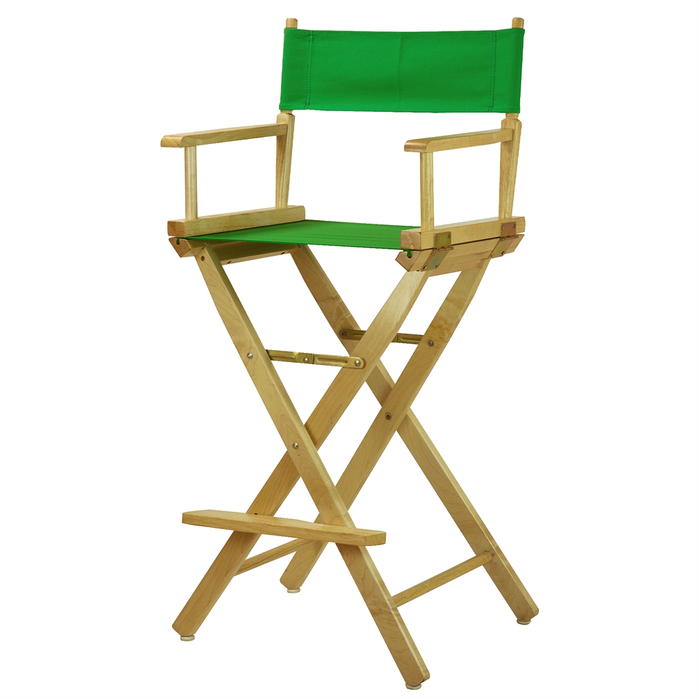30" Director's Chair Natural Frame-Green Canvas. Picture 4