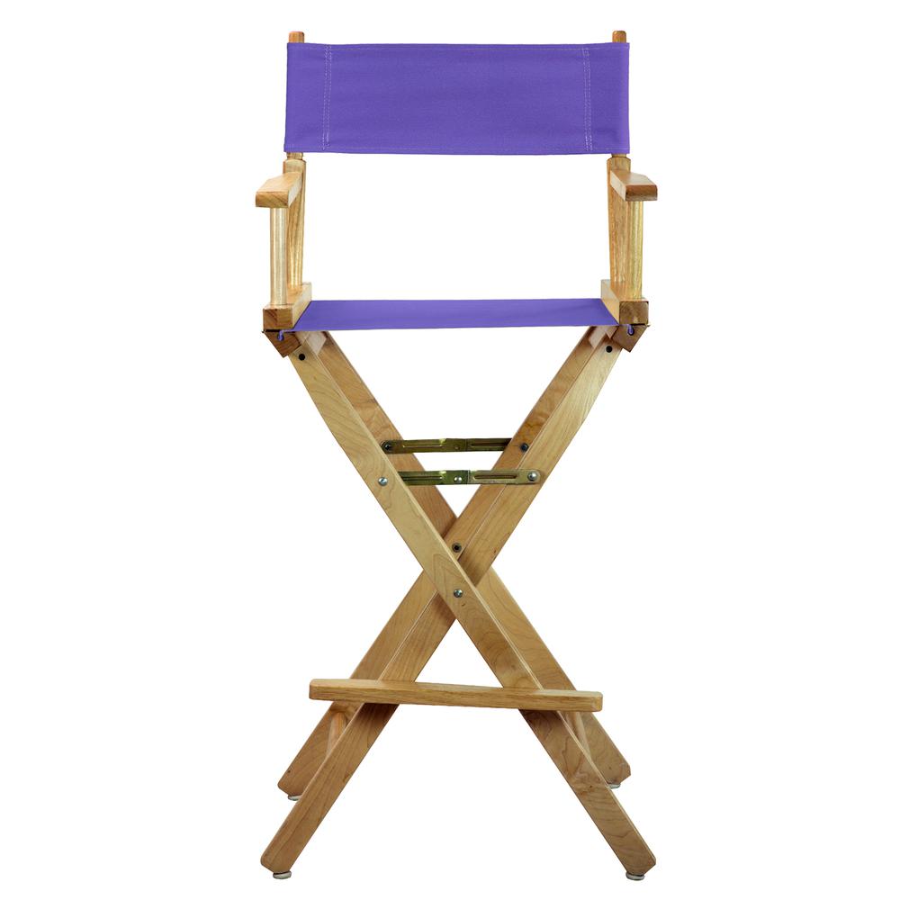 30" Director's Chair Natural Frame-Purple Canvas. Picture 1