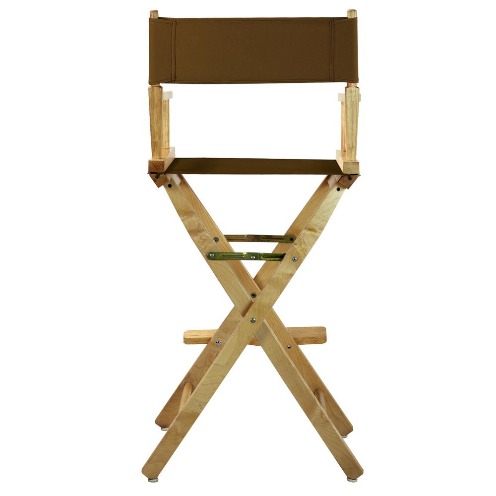 30" Director's Chair Natural Frame-Brown Canvas. Picture 4