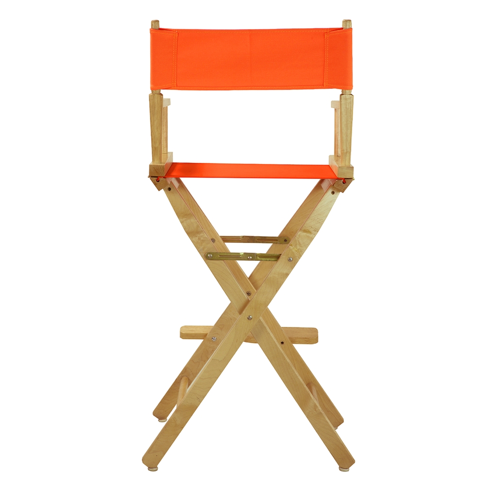 30" Director's Chair Natural Frame-Tangerine Canvas. Picture 3