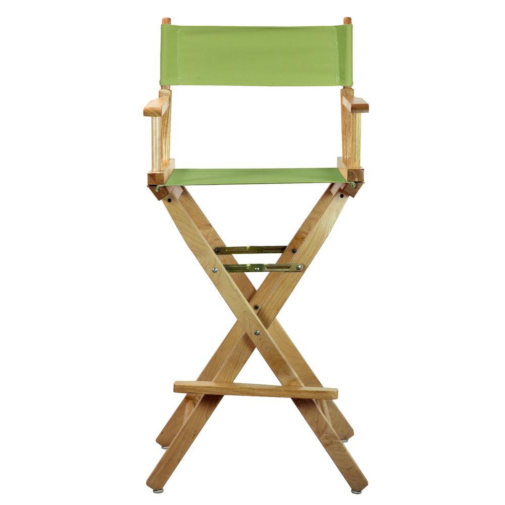 30" Director's Chair Natural Frame-Lime Green Canvas. Picture 1