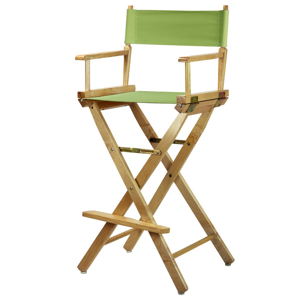 30" Director's Chair Natural Frame-Lime Green Canvas. Picture 5