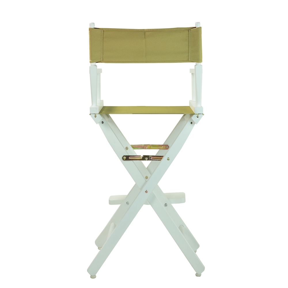 30" Director's Chair White Frame-Olive Canvas. Picture 4