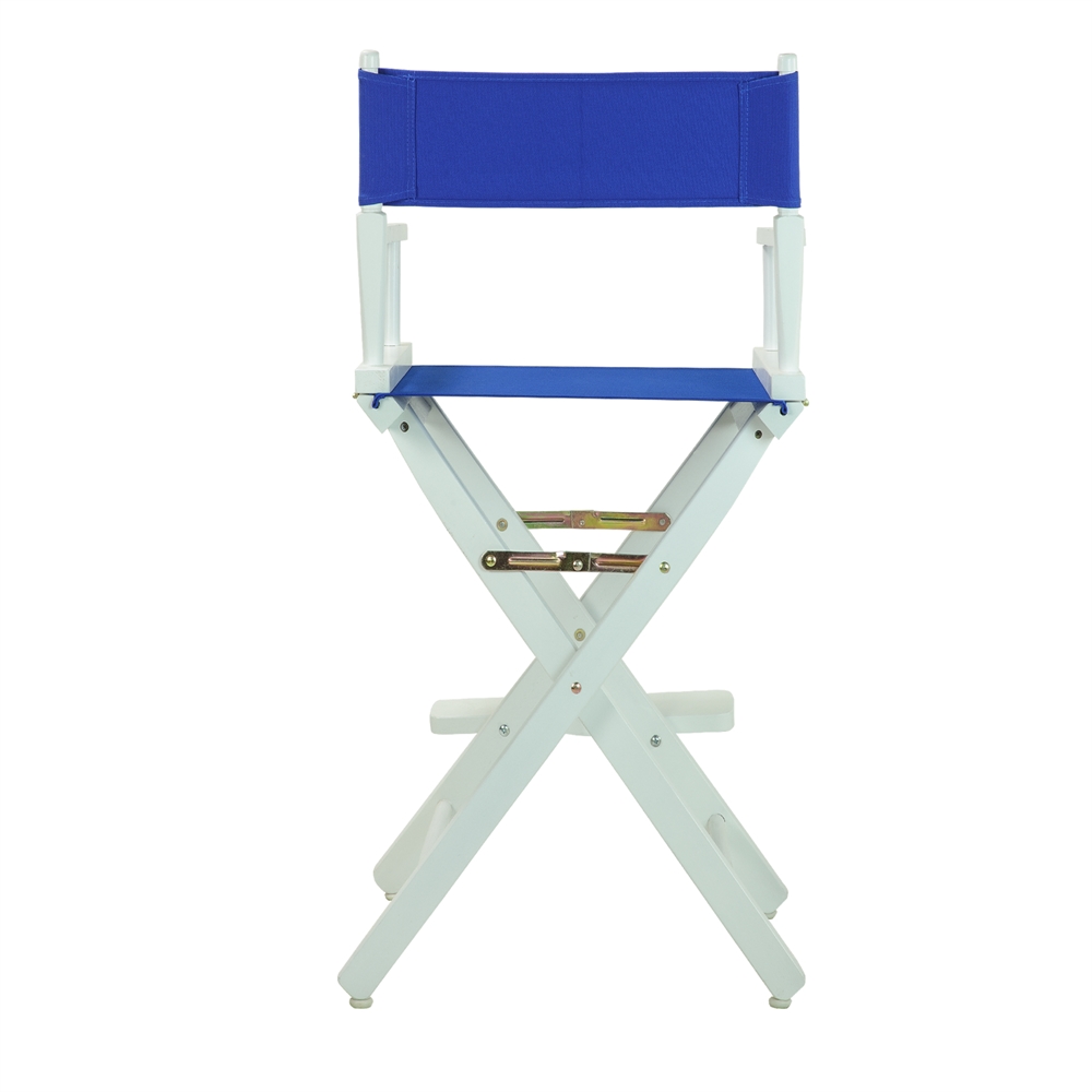 30" Director's Chair White Frame-Royal Blue Canvas. Picture 4