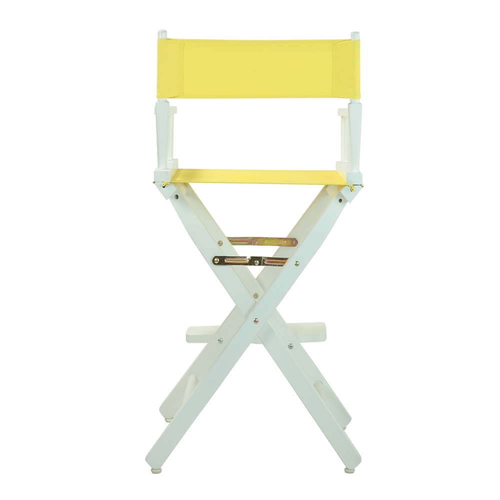 30" Director's Chair White Frame-Yellow Canvas. Picture 4