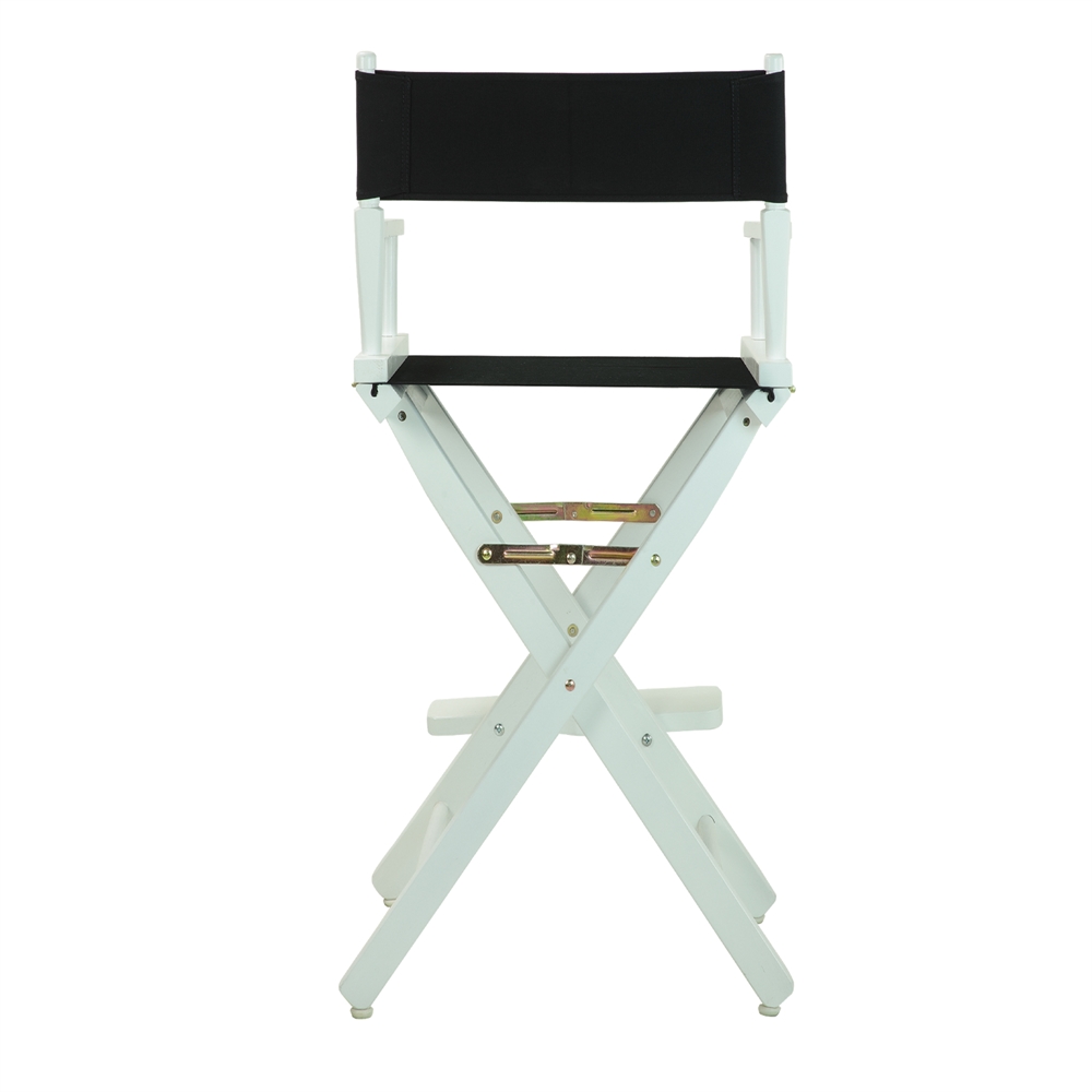 30" Director's Chair White Frame-Black Canvas. Picture 4